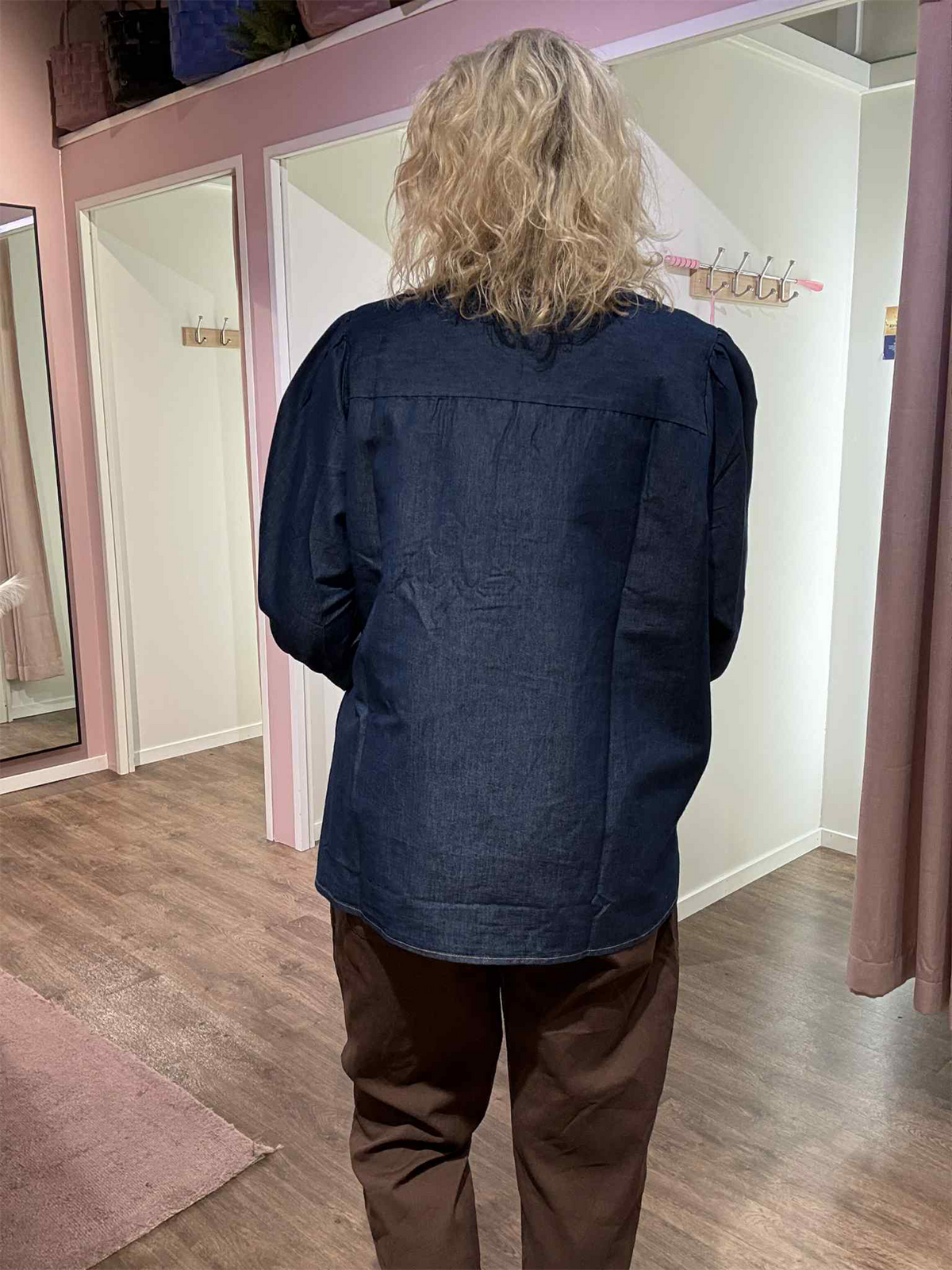 Tilde Denim Frill Blouse