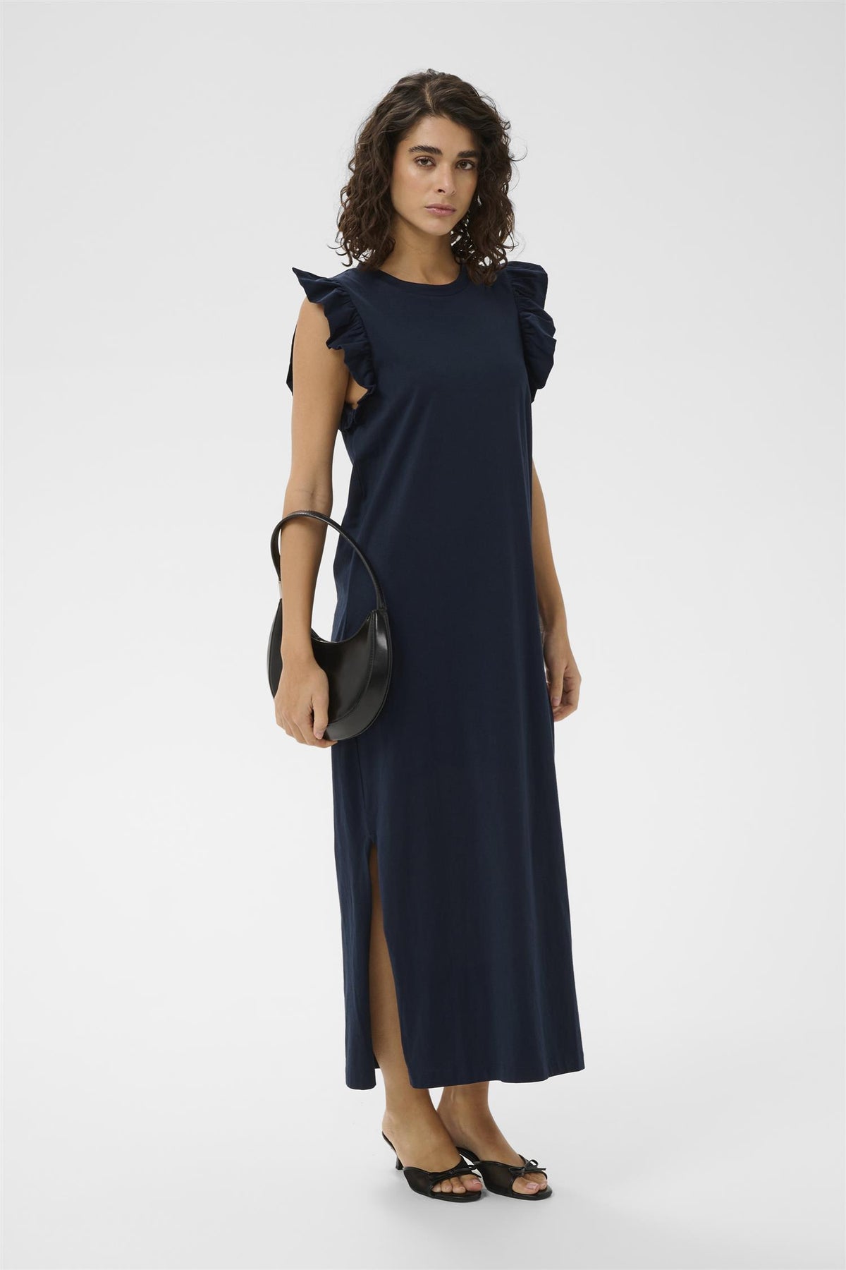 KAcelina Flounce Dress Navy