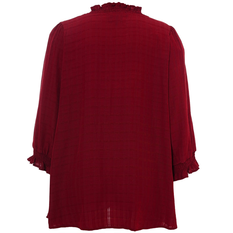 SFeodora Blouse with smock neck