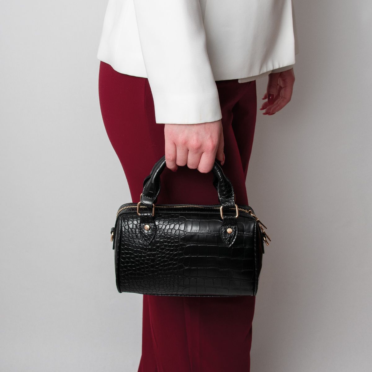 Veske Georgia Liten Bordeaux Croco