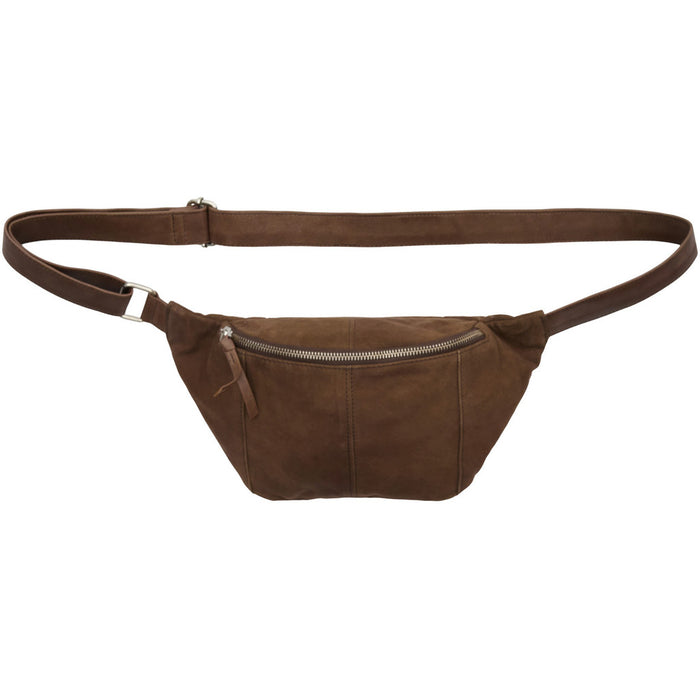 Suede Bumbag Coffee Brown w. Silver
