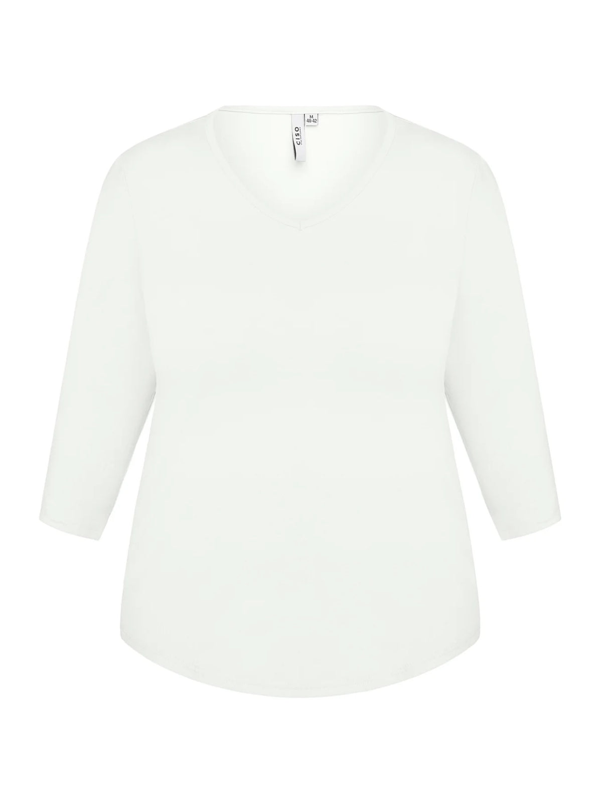 T-skjorte Basic 3/4 erm White