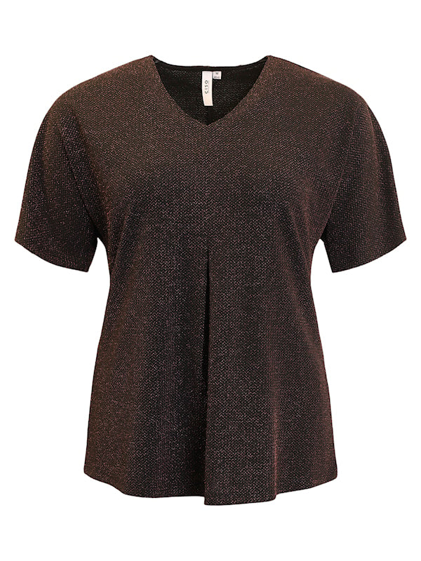 Bluse Glitter - Kobber Hot Fudge