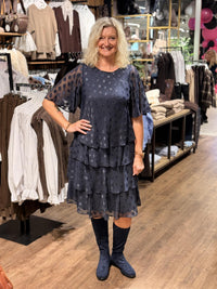 Kjole Kapper Kort - Navy Glitter