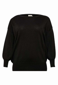 KCregitta Knit Pullover Black Deep