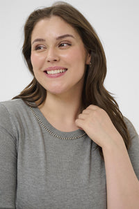 KCcarla Knit Pullover Grey Melange