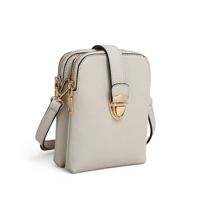 CHILLI dobbel pocket mobilbag - Beige