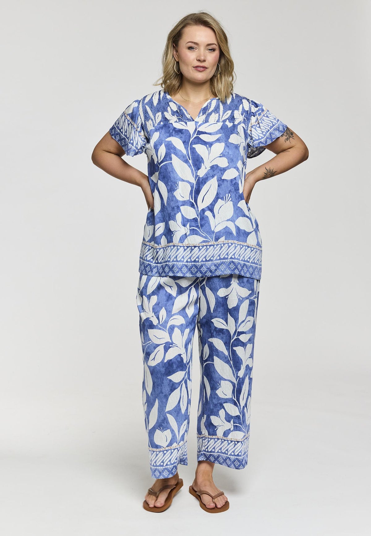 GJuliana Blouse Blue/Offwhite
