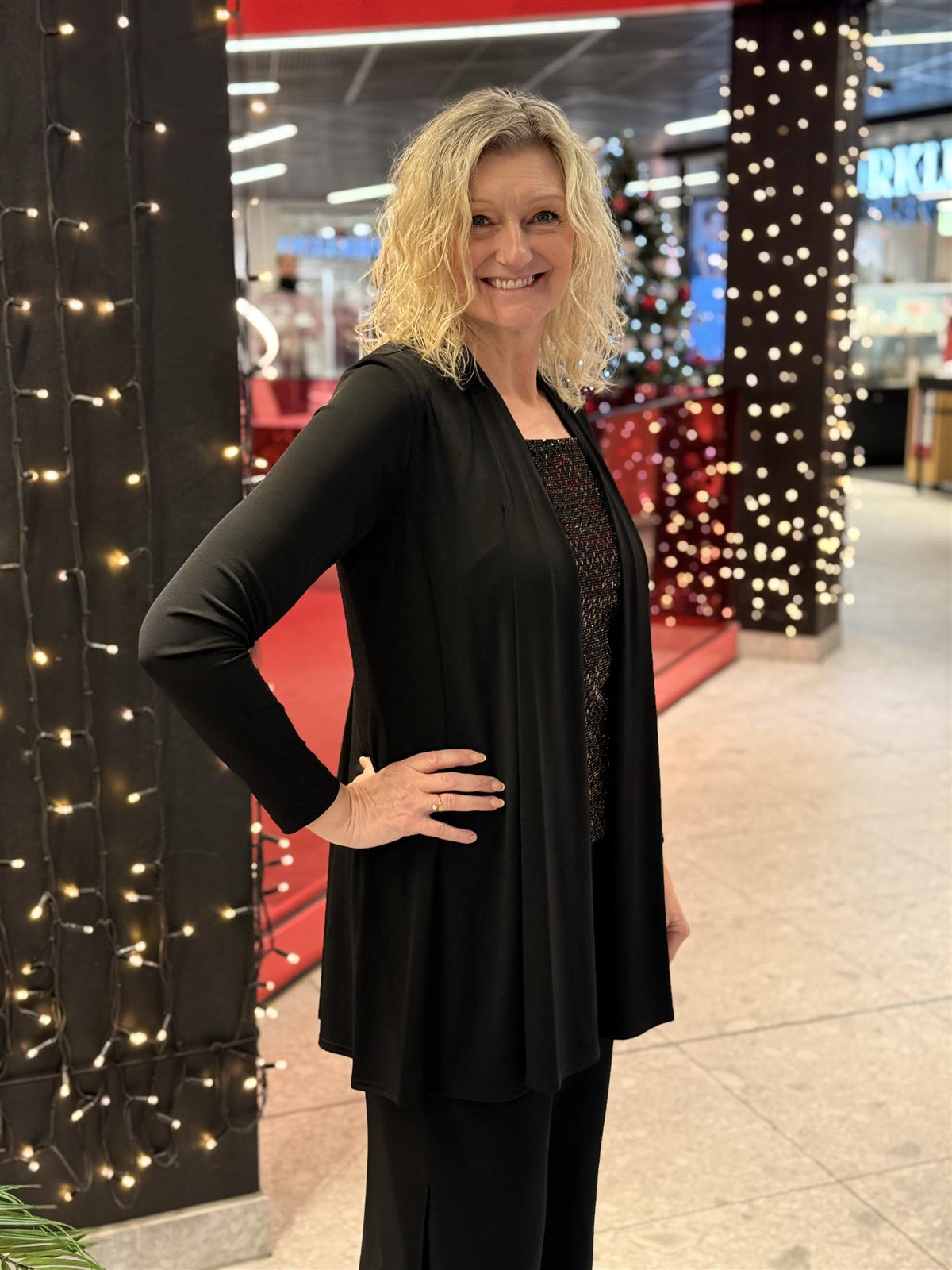 Dressjakke Lang Sort