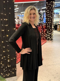 Dressjakke Lang Sort