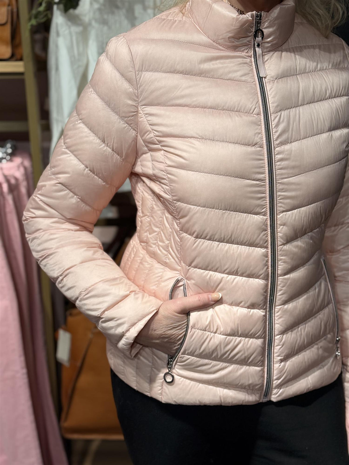 Lett Dunjakke Lys Rosa