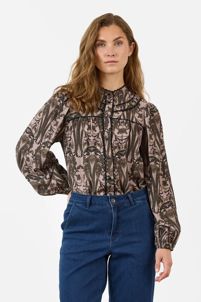 Bluse Green Paisley