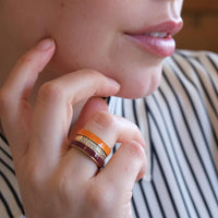 Ring, oransje emalje