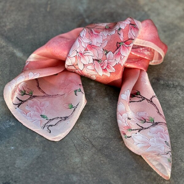 Skjerf Lite Silke, Magnolia