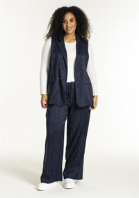 SNaia Vest Blue-White Pinstripe