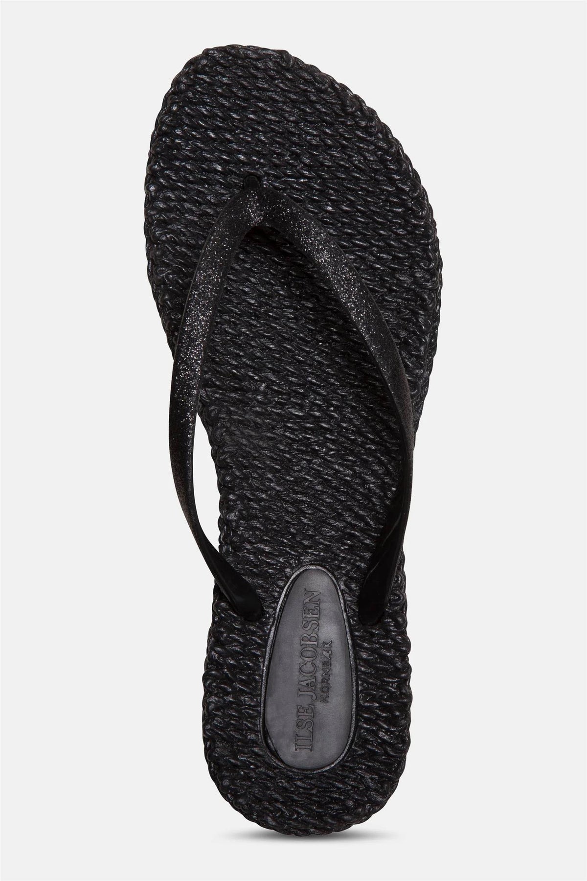 Cheerful Flip Flop w. Glitter Black