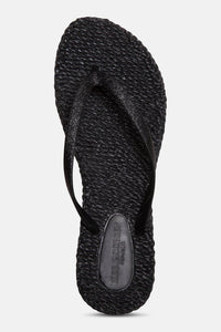 Cheerful Flip Flop w. Glitter Black