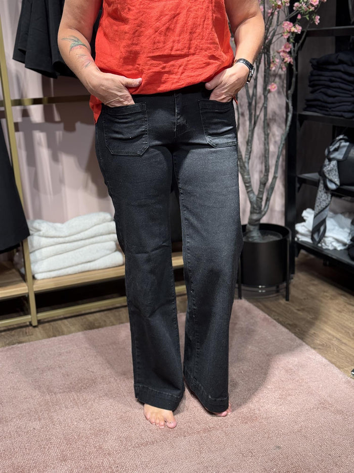 New Tutti Wide Denim Jeans Black