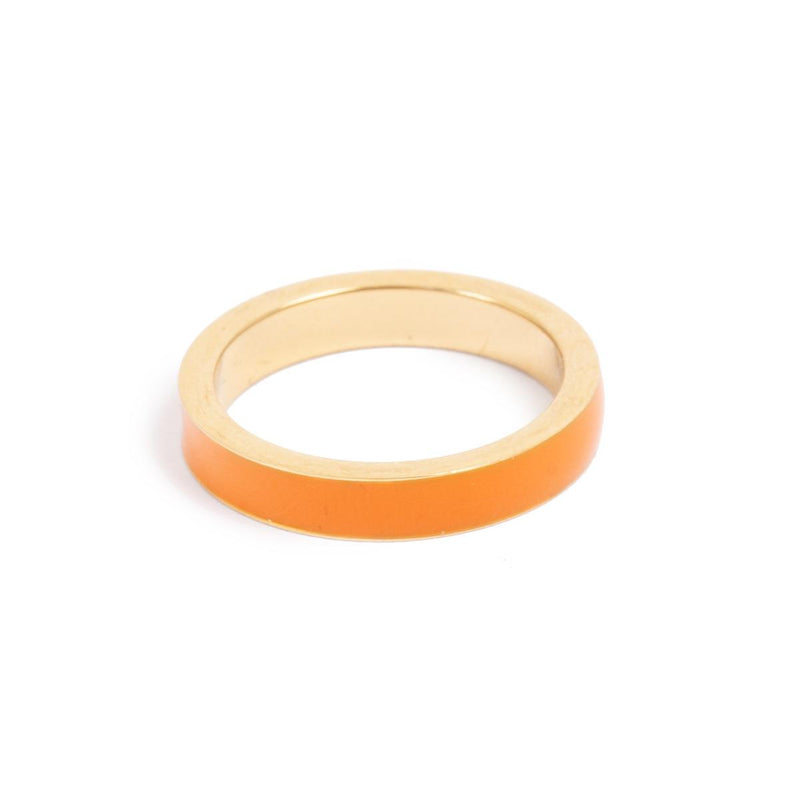 Ring, oransje emalje